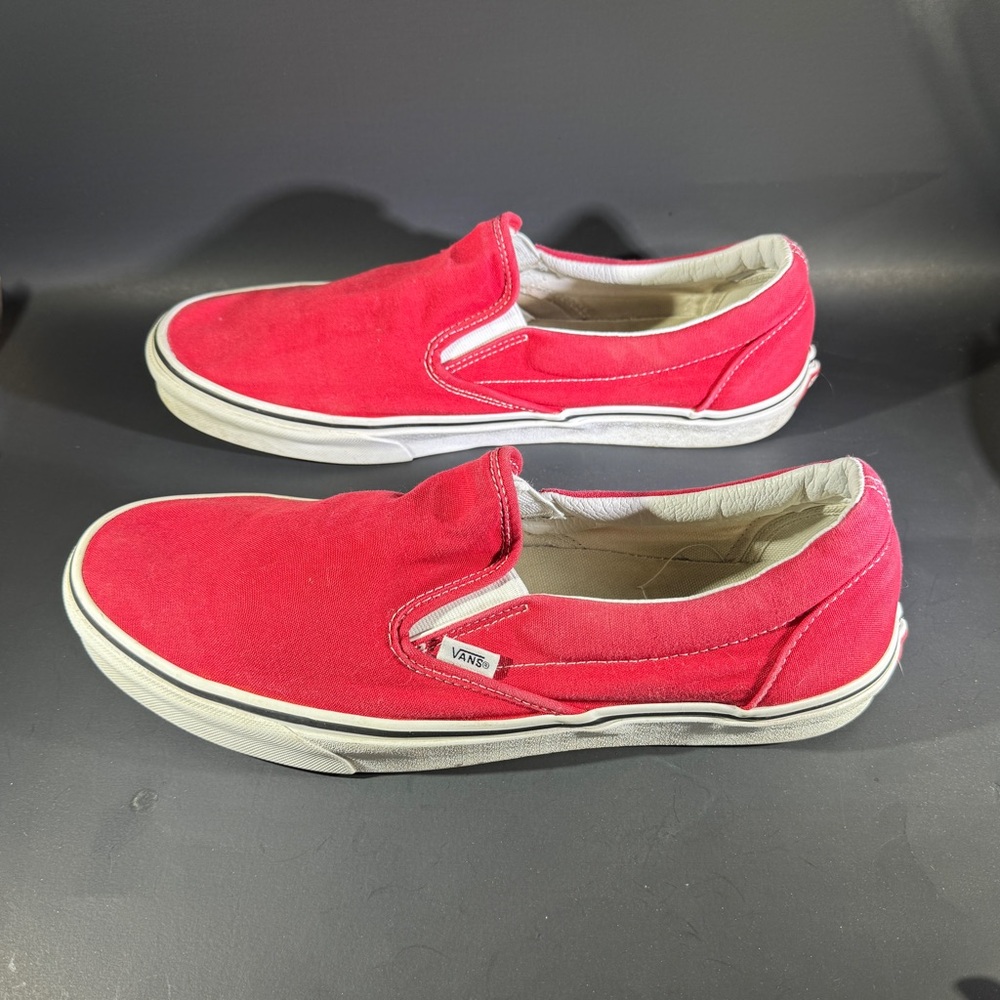 Mens Red Slip-On Vans size 13